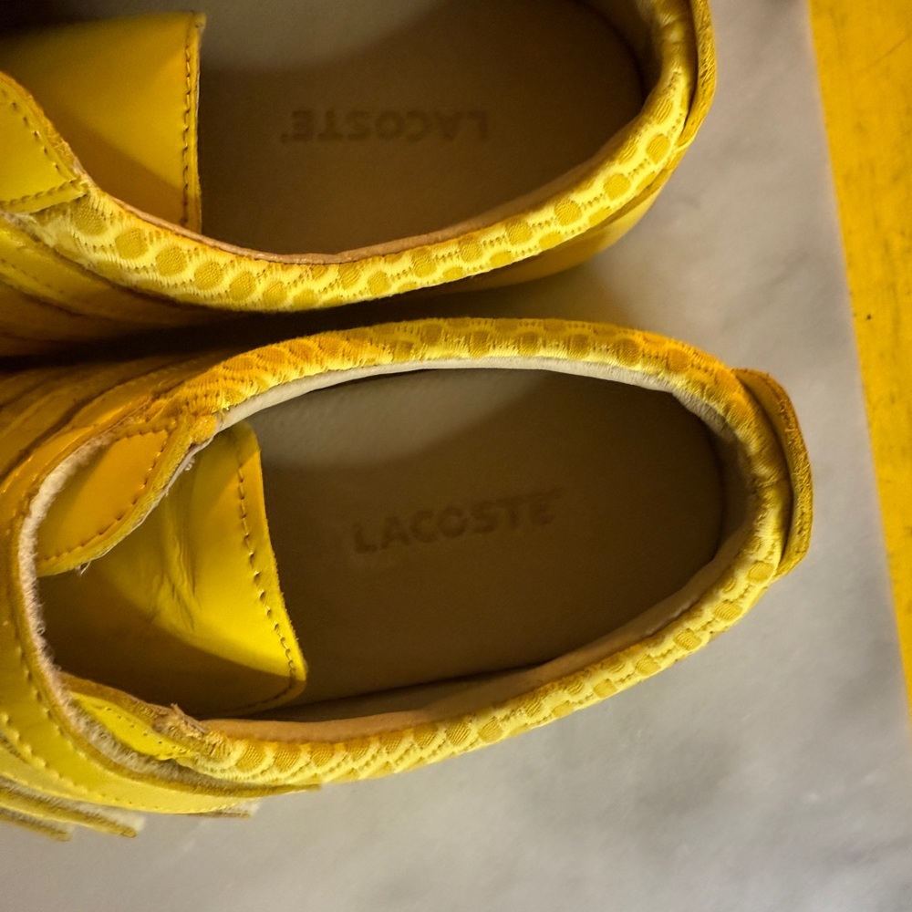 Vintages yellow  Lacoste Patterned Sneakers - Picture 5 of 8
